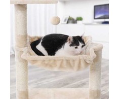 Songmics Feandrea Draskyklė su gulimuoju loveliu 70 cm Smėlio spalvos