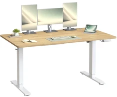 Songmics Reguliuojamo aukščio stalas 140 x 80 x 72-120cm