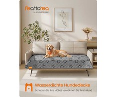 Paws N Claws Feandrea vandeniui atspari šunų antklodė 178 x 76 cm su neslystančiu pagrindu, balandžio pilkos spalvos