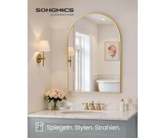 Songmics Sieninis veidrodinis su aliuminio rėmu