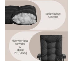 Songmics Kempingo kėdė, reguliuojamas atlošas 95°–150°, 6 cm paminkštinimas