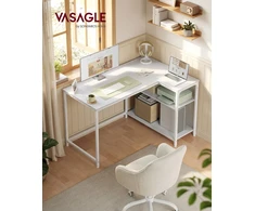 Songmics Kampinis rašomasis stalas 110 x 80 x 76 cm