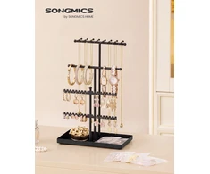 Songmics Metalinis papuošalų stovas su aksominėle dėkliuke