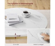 Vasagle Žurnalinis staliukas su moderniu stiklo stalviršiu