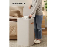 Songmics Skalbinių krepšys su skyriais ir dangčiu 42x32x75 cm
