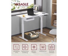 Reguliuojamo aukščio rašomasis stalas 60 x 120 cm vintažinės rudos-juodos spalvos