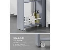 Vasagle Badezimmerschrank mit Schubladen für Toilettenpapier schmal