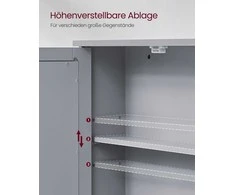 Sieninė veidrodinė spintelė, balandėlio pilka