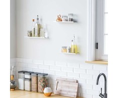 Sieninės lentynos iš metalinių paveikslų rėmų baltos spalvos