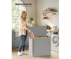 Songmics Skalbinių dėžė su dangčiu