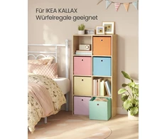 SONGMICS 6 vnt. rinkinys 30 x 30 x 30 cm spalvoti kubiniai dėžutės