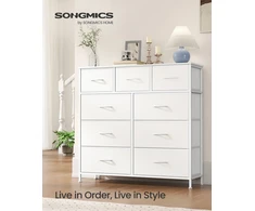 Songmics Spintelė su 9 audinio stalčiais