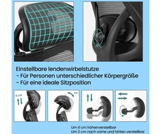 Biuro kėdė SONGMICS juoda 115-125 cm