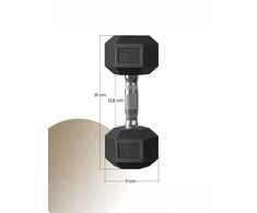 SONGMICS hantelių rinkinys, 2 vnt. hantelių rinkinys, šešiakampiai, trumpųjų hantelių rinkinys, 2 x 5kg, 2 x 10 kg, treniruotėms, fitneso treniruotėms, sunkiojo atletikos pratimams namuose, sporto salėje