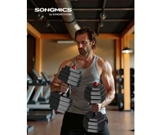 SONGMICS hantelių rinkinys su jungiamąja strypu 40 kg, juodas kaip rašalas