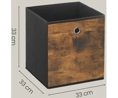 SONGMICS laikymo dėžės, 6 vnt. rinkinys, tvarkymo dėžės, neaustinis audinys, sulankstomos dėžės, 33 x 33 x 33 cm, audinio dėžės, skirtos kubinių lentynų sistemai, drabužių tvarkyklės