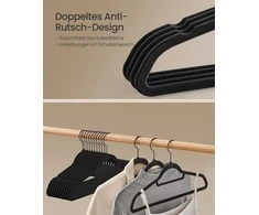 SONGMICS pakabų rinkinys, 50 vnt., 43,5 cm ilgio, juodos spalvos
