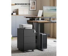 Songmics Spintelė 3 stalčiai 40 x 30 x 54 cm juoda