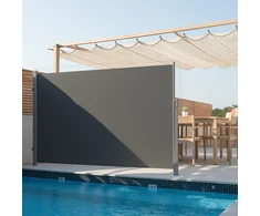Songmics Šoninė markizė 160 × 300 cm antracito spalvos