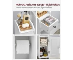 Vasagle Schrank mit Toilettenpapierhalter