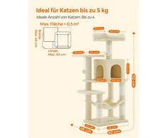 Stulpelis 112 cm su platformomis ir smėlio spalvos hamaku