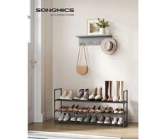 Sukraunama batų lentyna su 3 lygiais iš metalo 30 x 116 x 55 cm