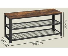 Songmics Batų suoliukas 100 x 30 x 45 cm