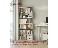 Songmics VASAGLE 6 lygmenų knygų lentyna eksponavimui