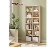 Songmics VASAGLE 6 lygmenų stovas 24 x 40 x 178,5 cm natūraliai smėlio spalvos