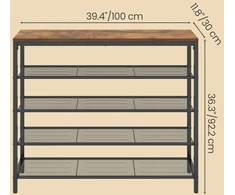 Songmics Batų stovas 100 x 30 x 92,5 cm