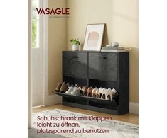 Songmics Batų spintelė su 4 durelėmis ir reguliuojama pertvara