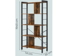 Songmics Knygų lentyna VASAGLE 74x30x154,5 cm