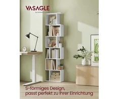 Songmics VASAGLE knygų lentyna su šešiais atviru lygiais