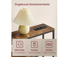 Songmics Konsolinis staliukas su lentynomis 20x80x80 cm