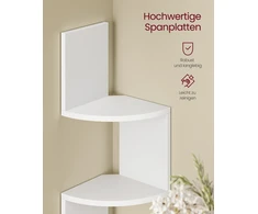 Songmics Kampinė lentyna su LED apšvietimu, 20x20x126 cm