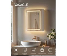 Vasagle Veidrodinė spintelė su apšvietimu ir elektros lizdu