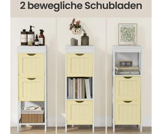Songmics Vonios spintelė balta MDF 30x89x30 cm