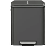Songmics Šiukšliadėžė juoda 2 x 15 l