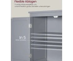 Vasagle Badezimmerschrank mit 2 Türen und 2 Schubladen