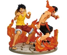 Banpresto One Piece Dramatic Memories Ace &amp; Luffy Ichibansho figure 15cm