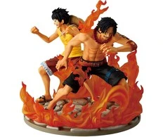 Banpresto One Piece Dramatic Memories Ace &amp; Luffy Ichibansho figure 15cm
