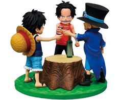 Banpresto One Piece Dramatic Memories Ace &amp; Sabo &amp; Luffy Ichibansho figure 10cm