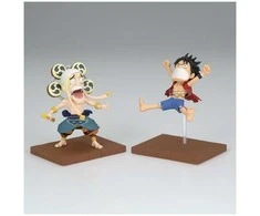 Banpresto One Piece Monkey D Luffy &amp; Enel World Collectable figure 7cm