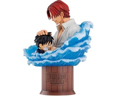 Banpresto One Piece Raudona Hair Pirates Shanks &amp; Luffy figure 15cm
