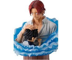 Banpresto One Piece Raudona Hair Pirates Shanks &amp; Luffy figure 15cm