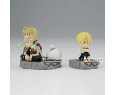 Banpresto One Piece World Collectable Stories Sanji &amp; Zeff figure 6cm