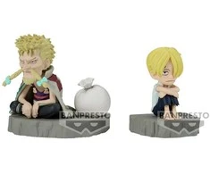 Banpresto One Piece World Collectable Stories Sanji &amp; Zeff figure 6cm