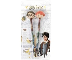 Blue Sky Studios Harry Potter Set 2 pencils with 3D eraser toppers