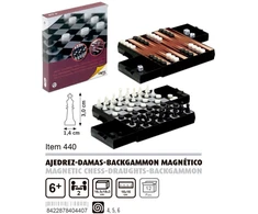 Cayro Square Magnetic Chess Draughts Backgammon
