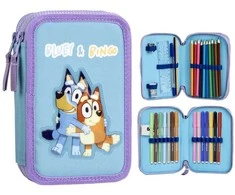 Cerdá "Bluey Bingo" užpildytas pieštukinės dėklas, 2 skyriai